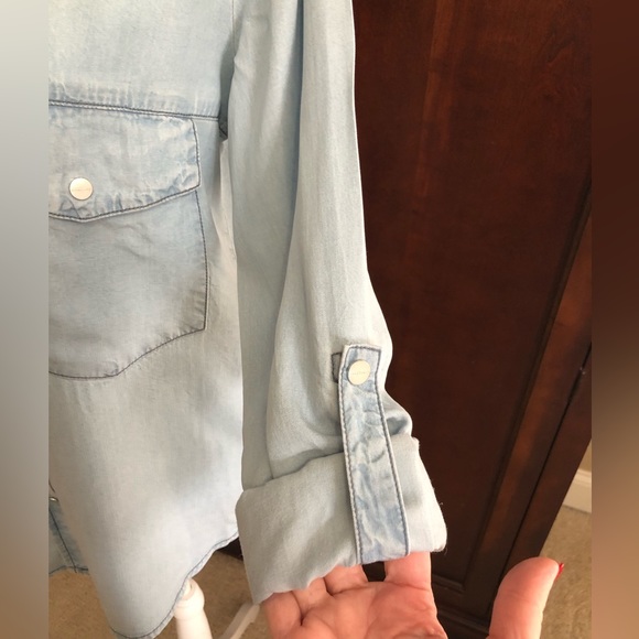 Sanctuary Boyfriend Shirt NWT in Kaskade Wash - Picture 9 of 12